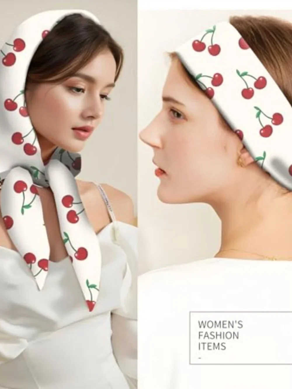 Silky Touch Large Square Polyester Fashion Scarf for Hair Wrapping and Neck